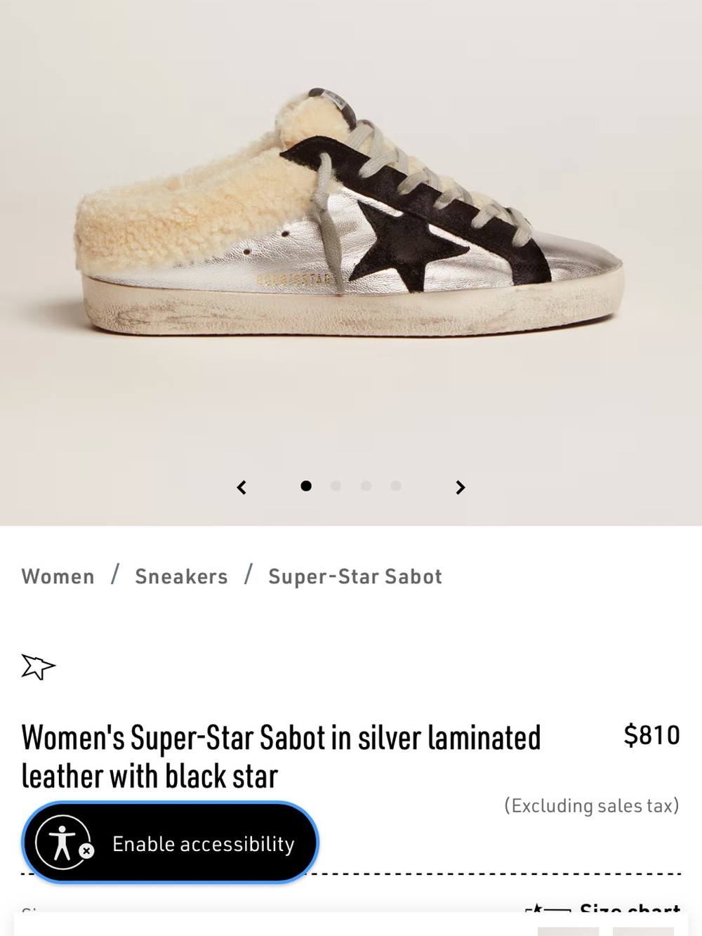 Golden Goose Women’s Super-Star Sabot Sneaker - Picture 6 of 6